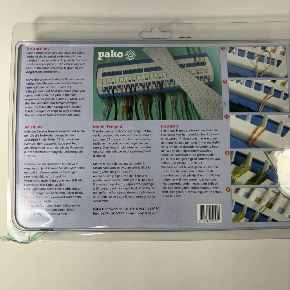 PAKO Embroidery Floss Organizer with 10 Cards (T70911) - New & Sealed